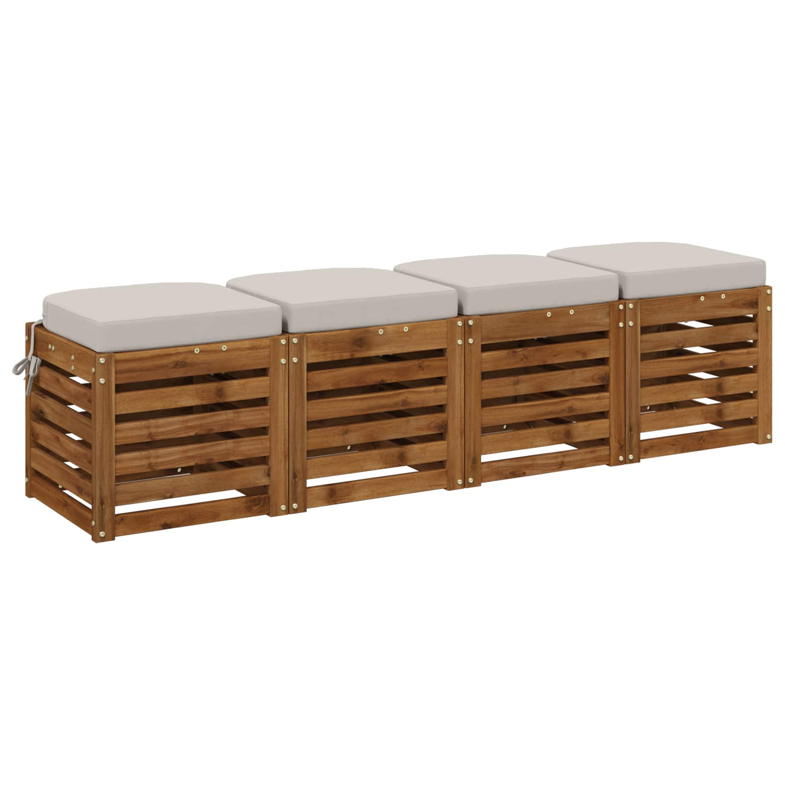 vidaXL Poduszki siedzeniowe 4-częściowe SOEST 4 pcs 100% poliester