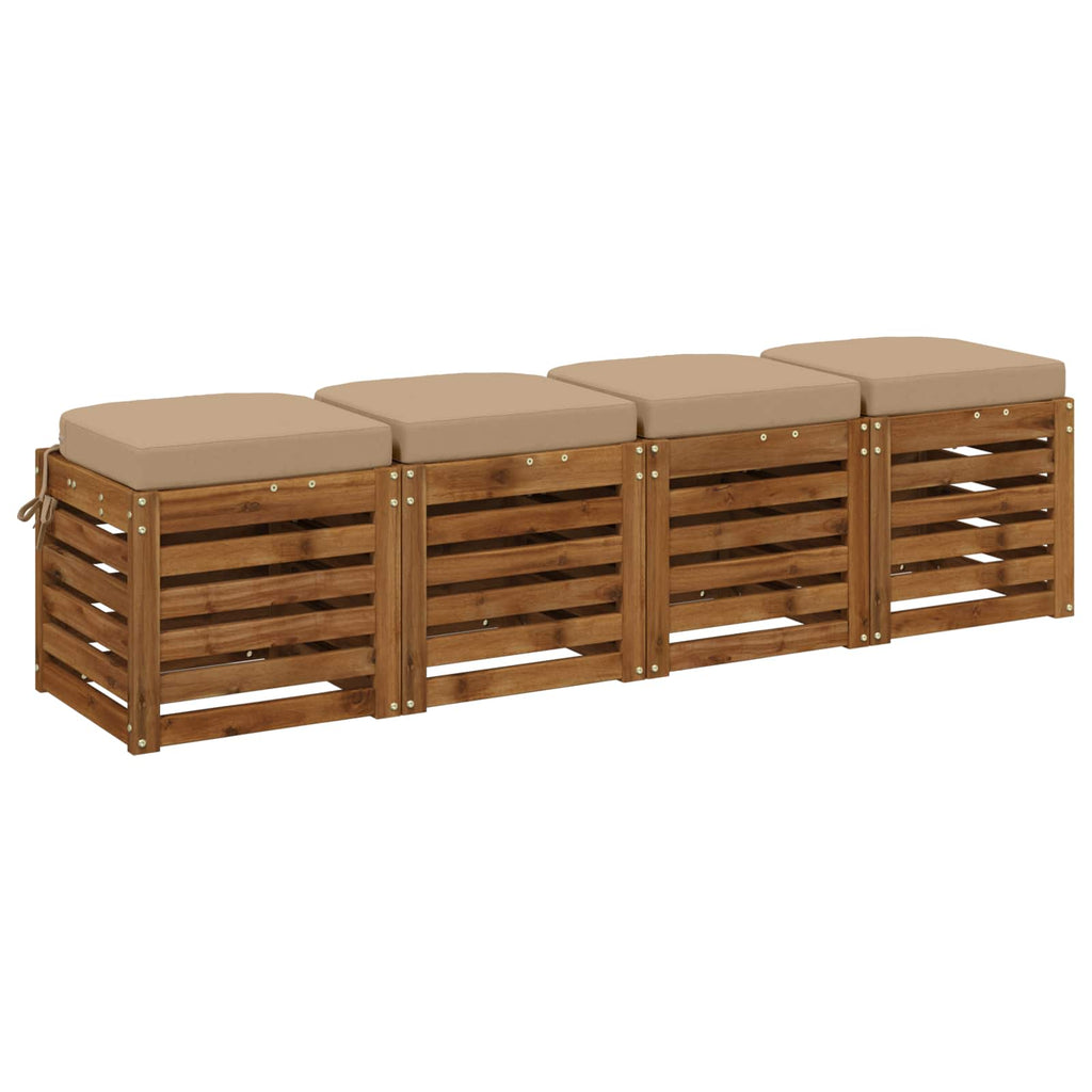 vidaXL Poduszki siedzeniowe 4-częściowe SOEST 4 pcs 100% poliester
