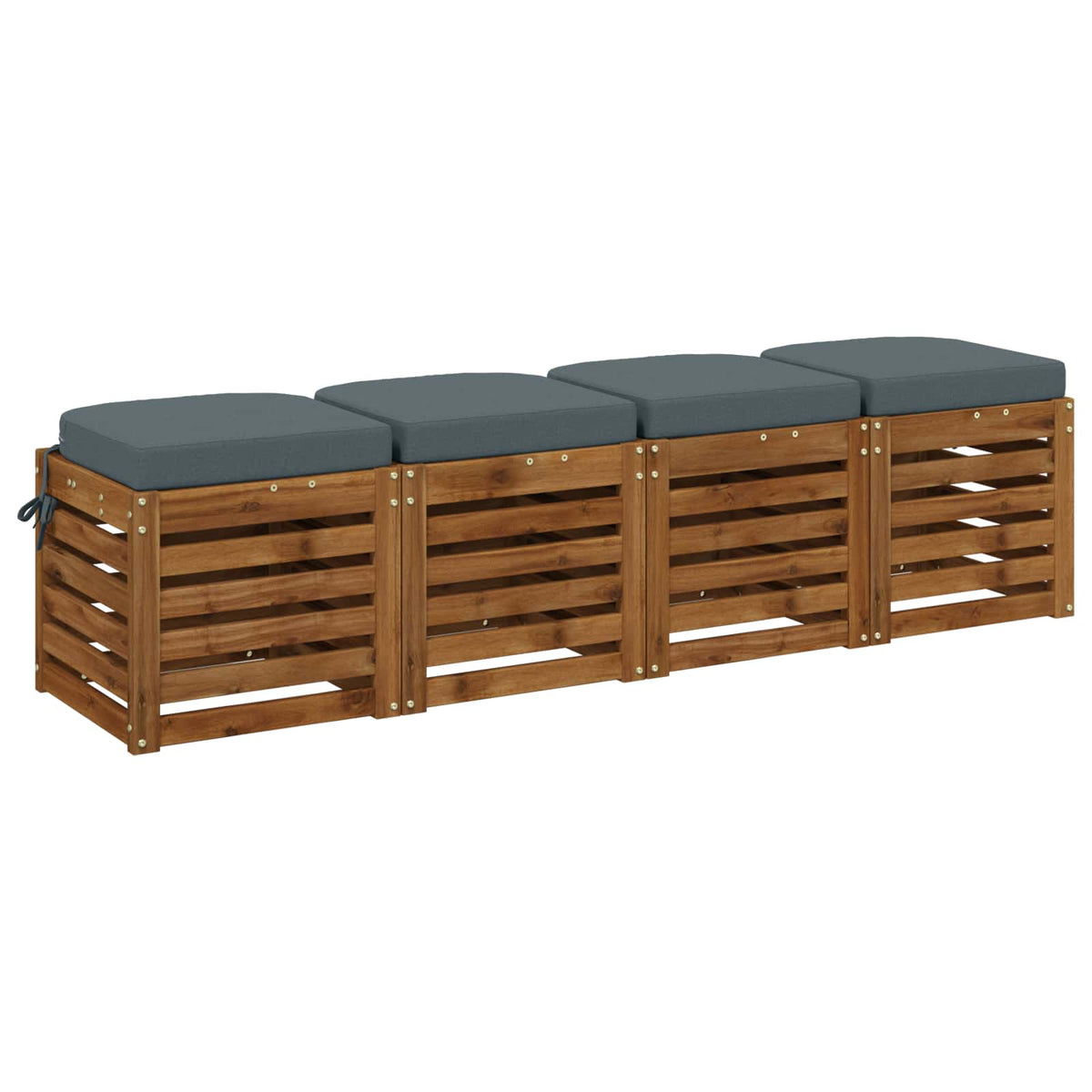 vidaXL Poduszki siedzeniowe 4-częściowe SOEST 4 pcs 100% poliester