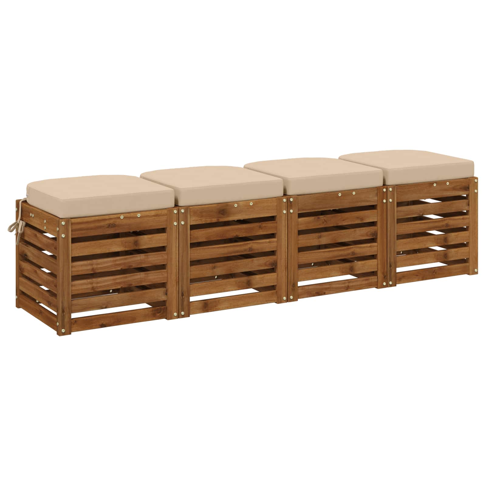 vidaXL Poduszki siedzeniowe 4-częściowe SOEST 4 pcs 100% poliester