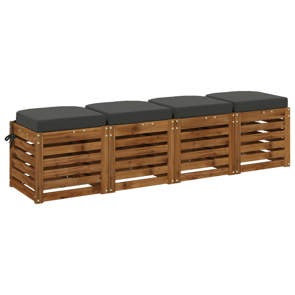vidaXL Poduszki siedzeniowe 4-częściowe SOEST 4 pcs 100% poliester