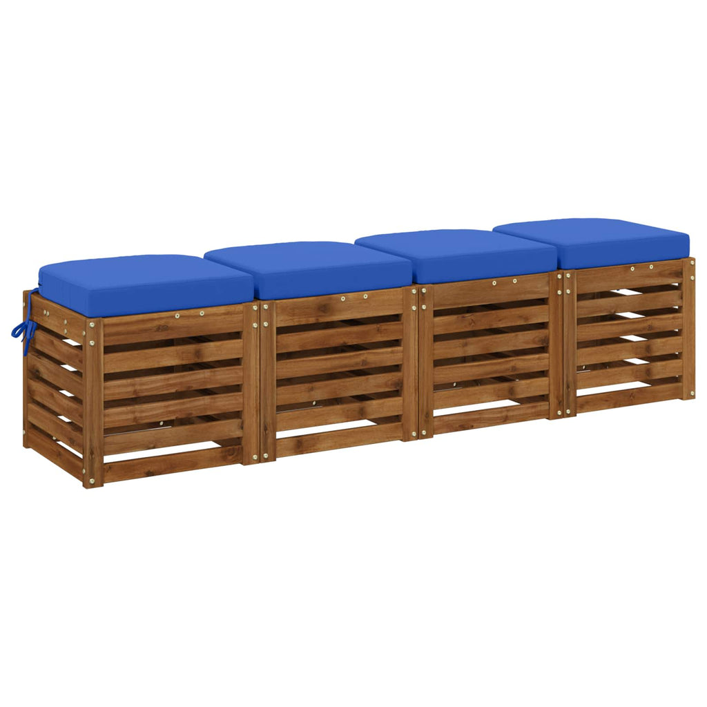 vidaXL Poduszki siedzeniowe 4-częściowe SOEST 4 pcs 100% poliester