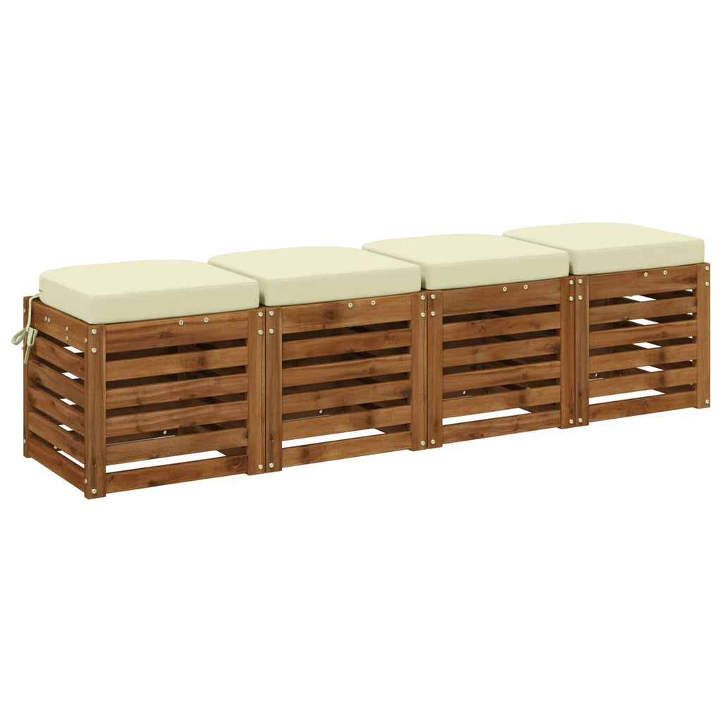 vidaXL Poduszki siedzeniowe 4-częściowe SOEST 4 pcs 100% poliester