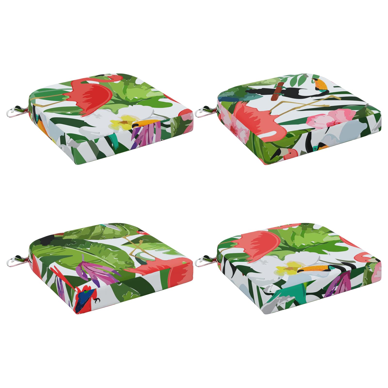vidaXL Poduszki siedzeniowe 4-częściowe SOEST 4 pcs 100% poliester