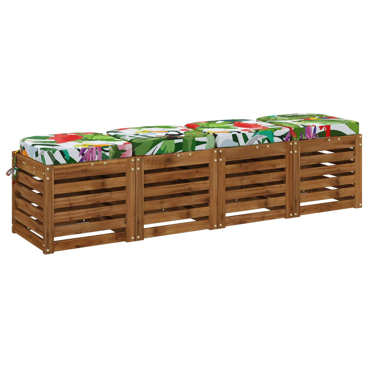vidaXL Poduszki siedzeniowe 4-częściowe SOEST 4 pcs 100% poliester