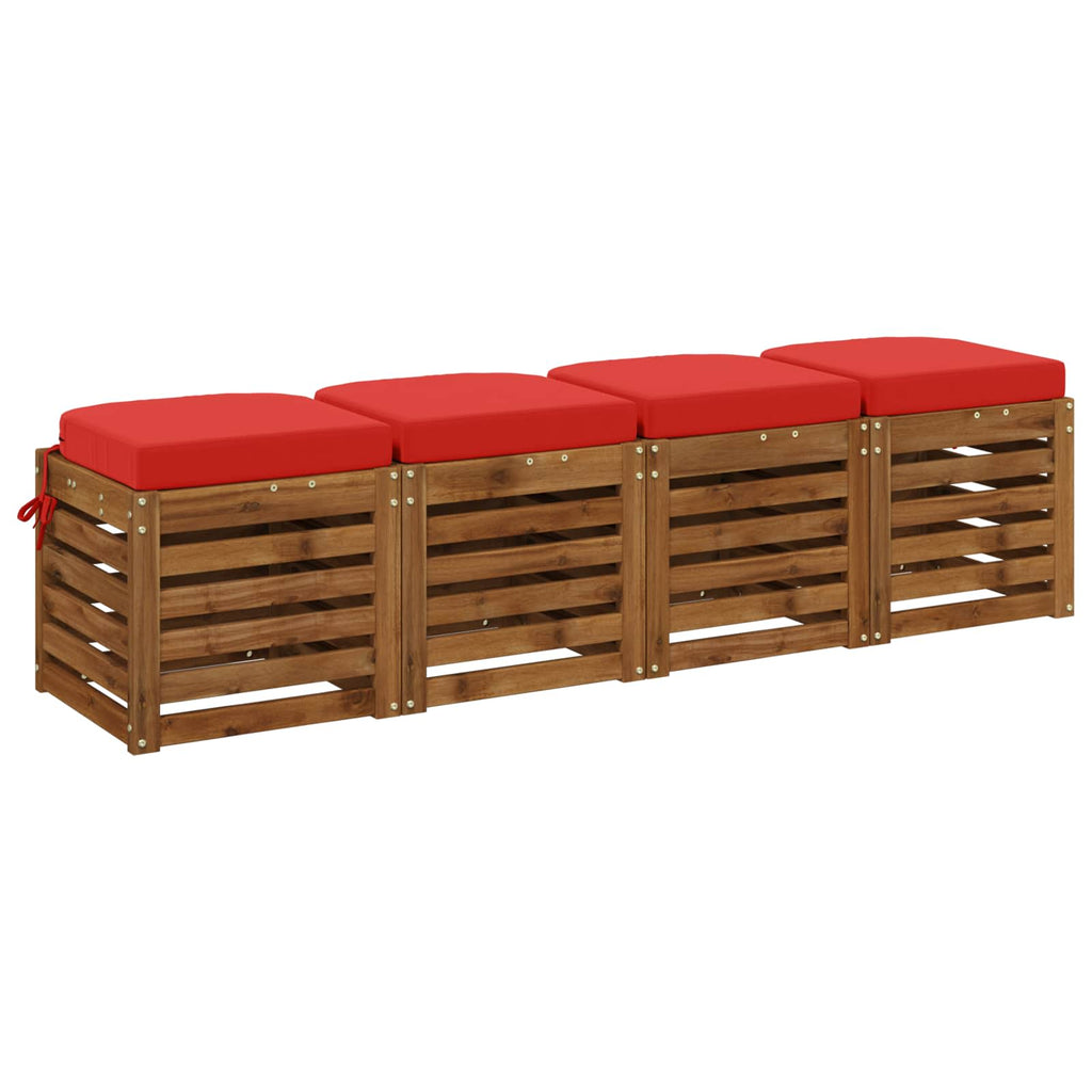 vidaXL Poduszki siedzeniowe 4-częściowe SOEST 4 pcs 100% poliester