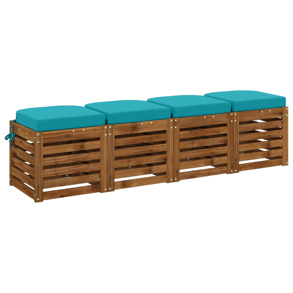 vidaXL Poduszki siedzeniowe 4-częściowe SOEST 4 pcs 100% poliester