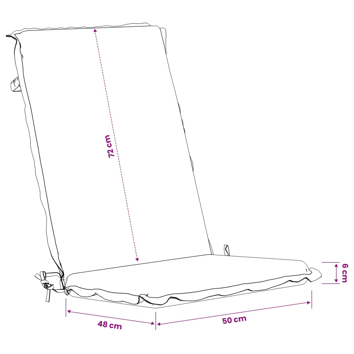 vidaXL Zestaw Poduszek z Wysokim Oparciem w 4 Częściach Bhair GEMERT