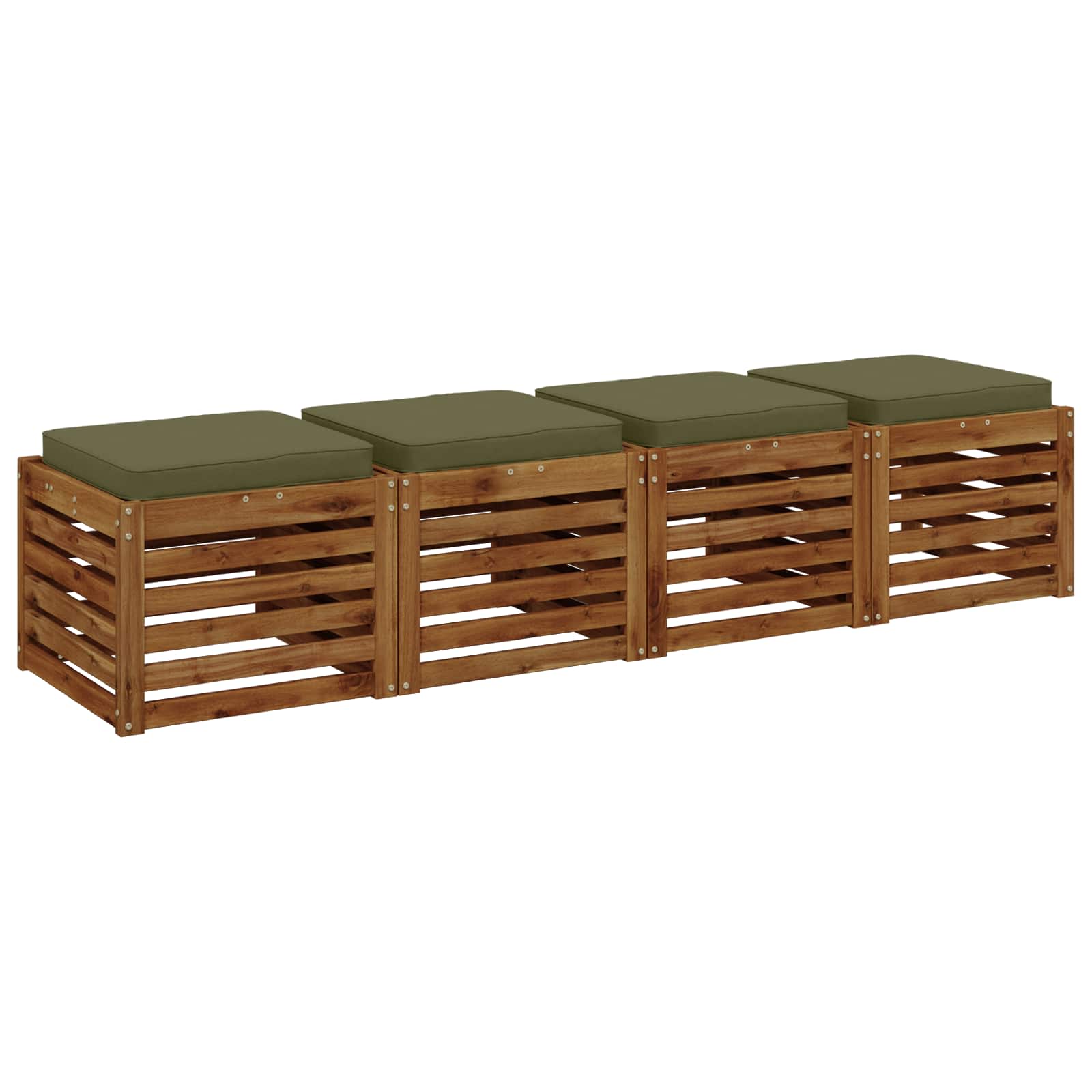 vidaXL Poduszki siedzące 4-częściowe VUGHT 4 pcs 100% poliester