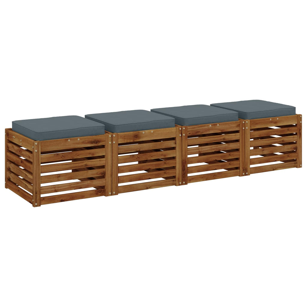 vidaXL Poduszki siedzące 4-częściowe VUGHT 4 pcs 100% poliester
