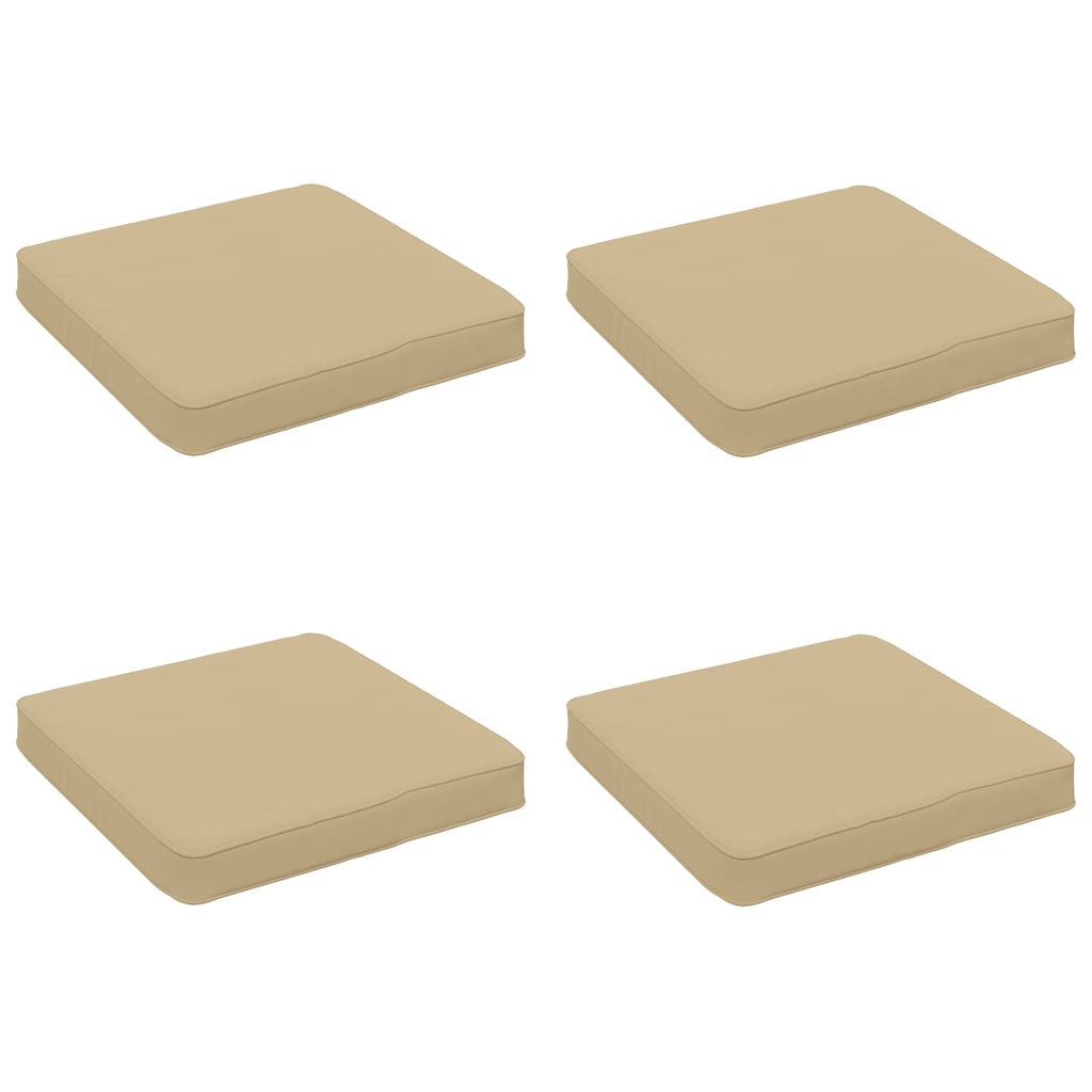 vidaXL Poduszki siedzące 4-częściowe VUGHT 4 pcs 100% poliester Beżowy
