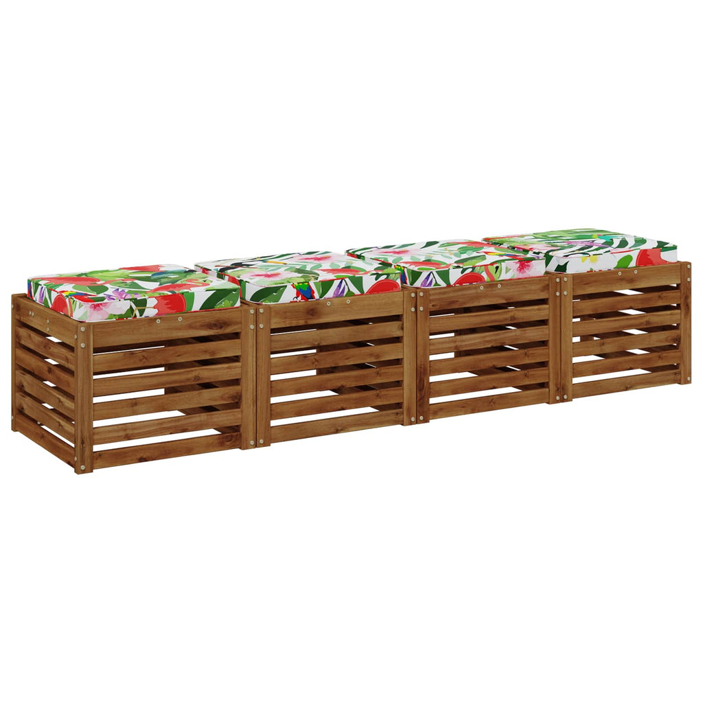 vidaXL Poduszki siedzące 4-częściowe VUGHT 4 pcs 100% poliester