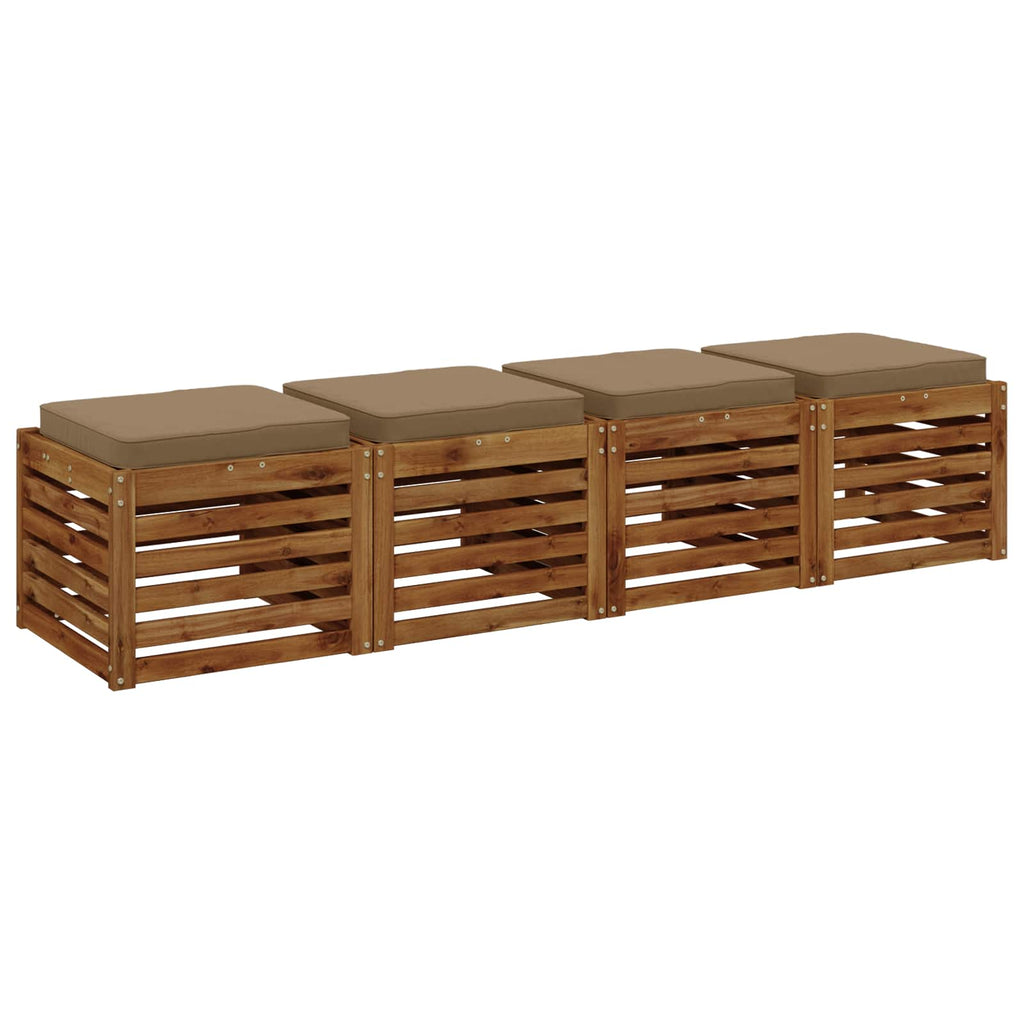 vidaXL Poduszki siedzące 4-częściowe VUGHT 4 pcs 100% poliester