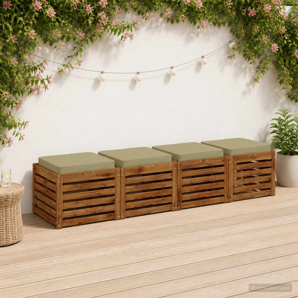 vidaXL Poduszki siedzące 4-częściowe VUGHT 4 pcs 100% poliester