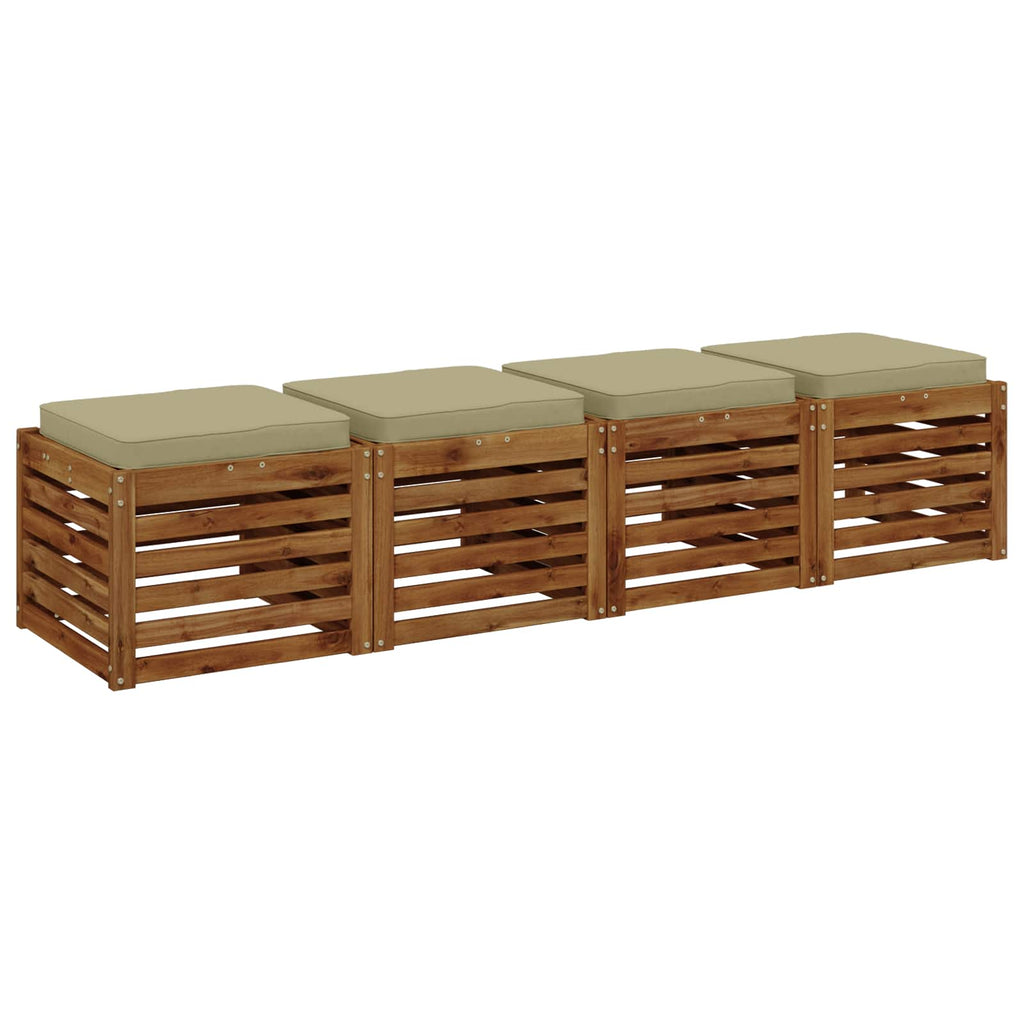 vidaXL Poduszki siedzące 4-częściowe VUGHT 4 pcs 100% poliester