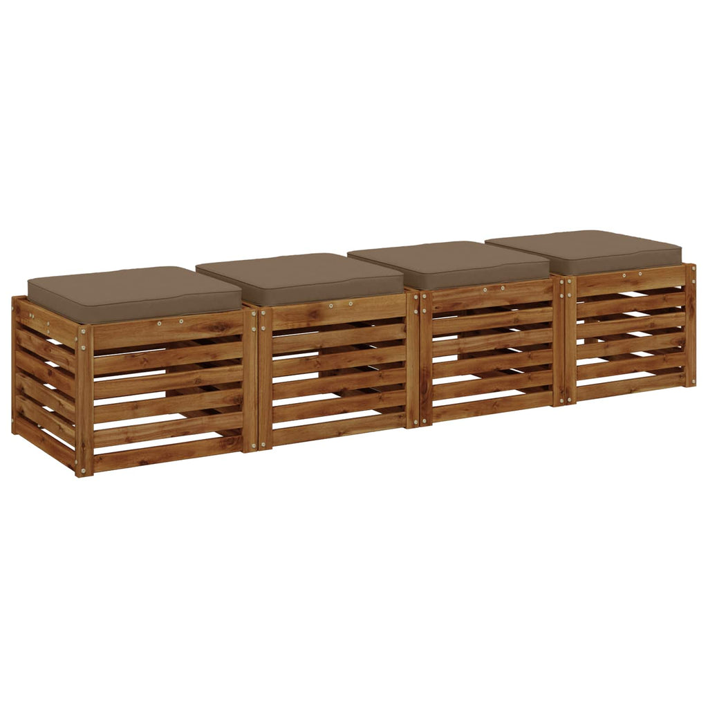 vidaXL Poduszki siedzące 4-częściowe VUGHT 4 pcs 100% poliester