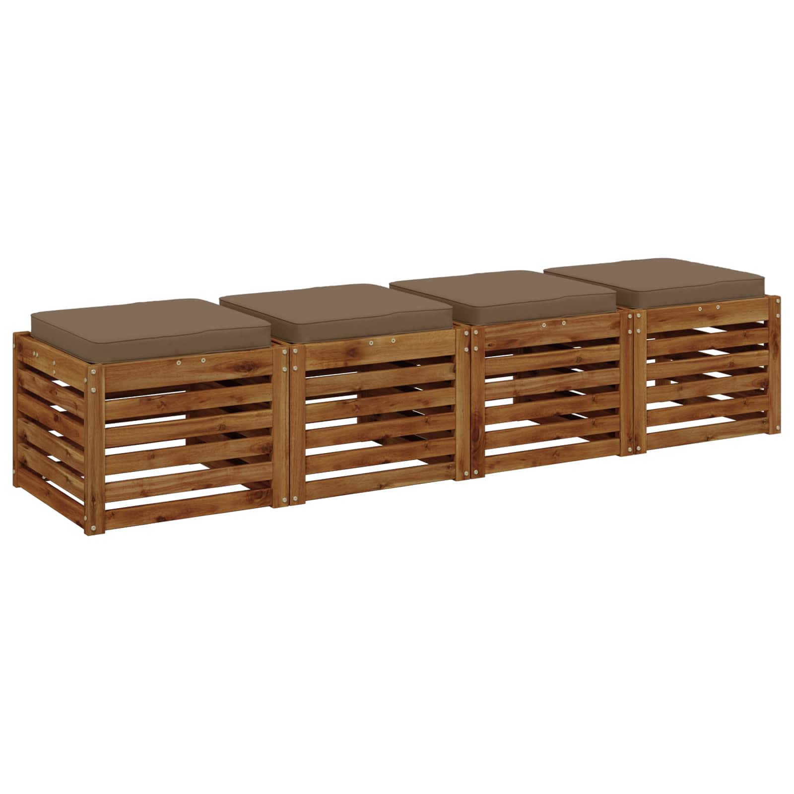 vidaXL Poduszki siedzące 4-częściowe VUGHT 4 pcs 100% poliester