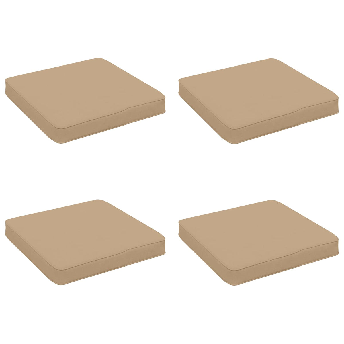 vidaXL Poduszki siedzące 4-częściowe VUGHT 4 pcs 100% poliester