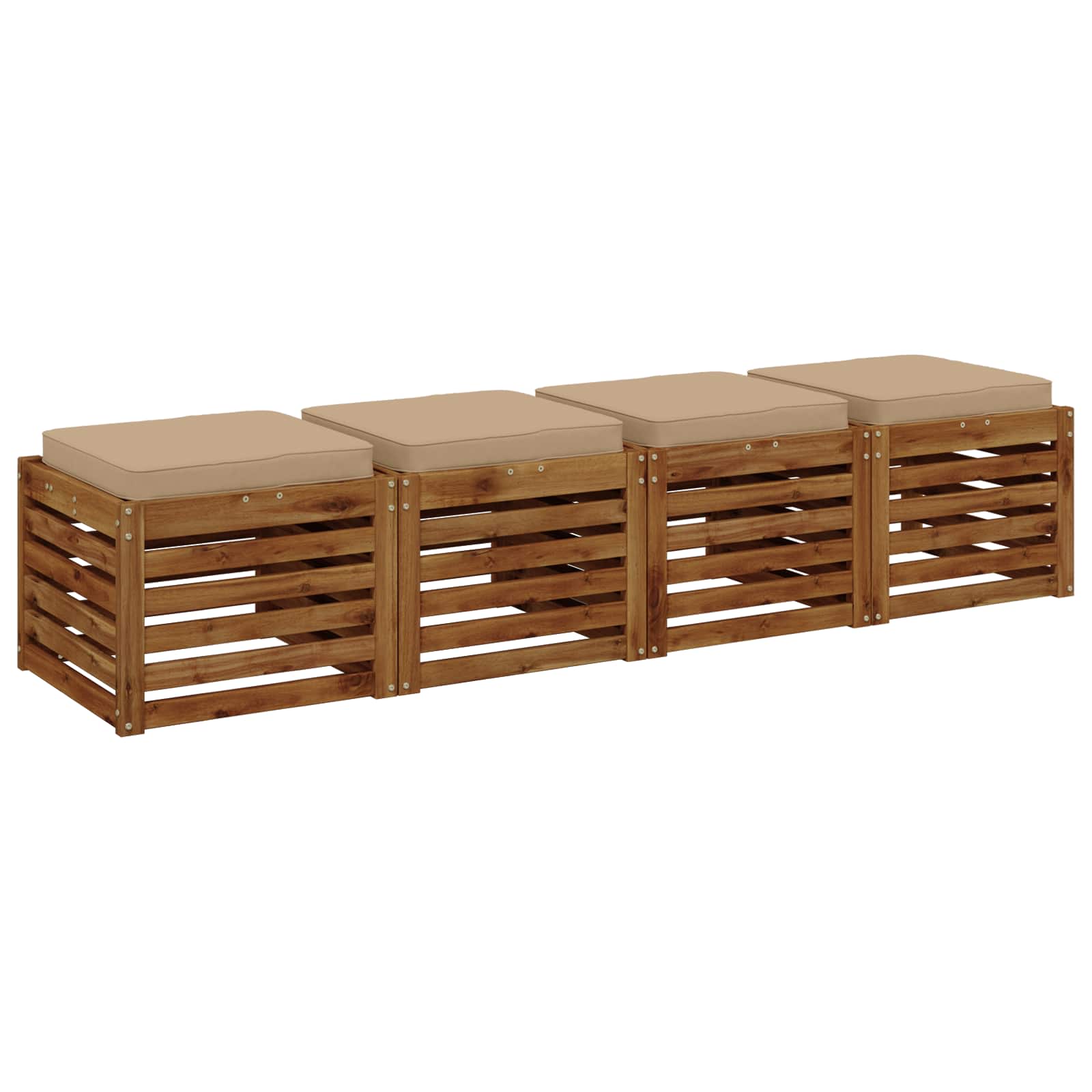 vidaXL Poduszki siedzące 4-częściowe VUGHT 4 pcs 100% poliester