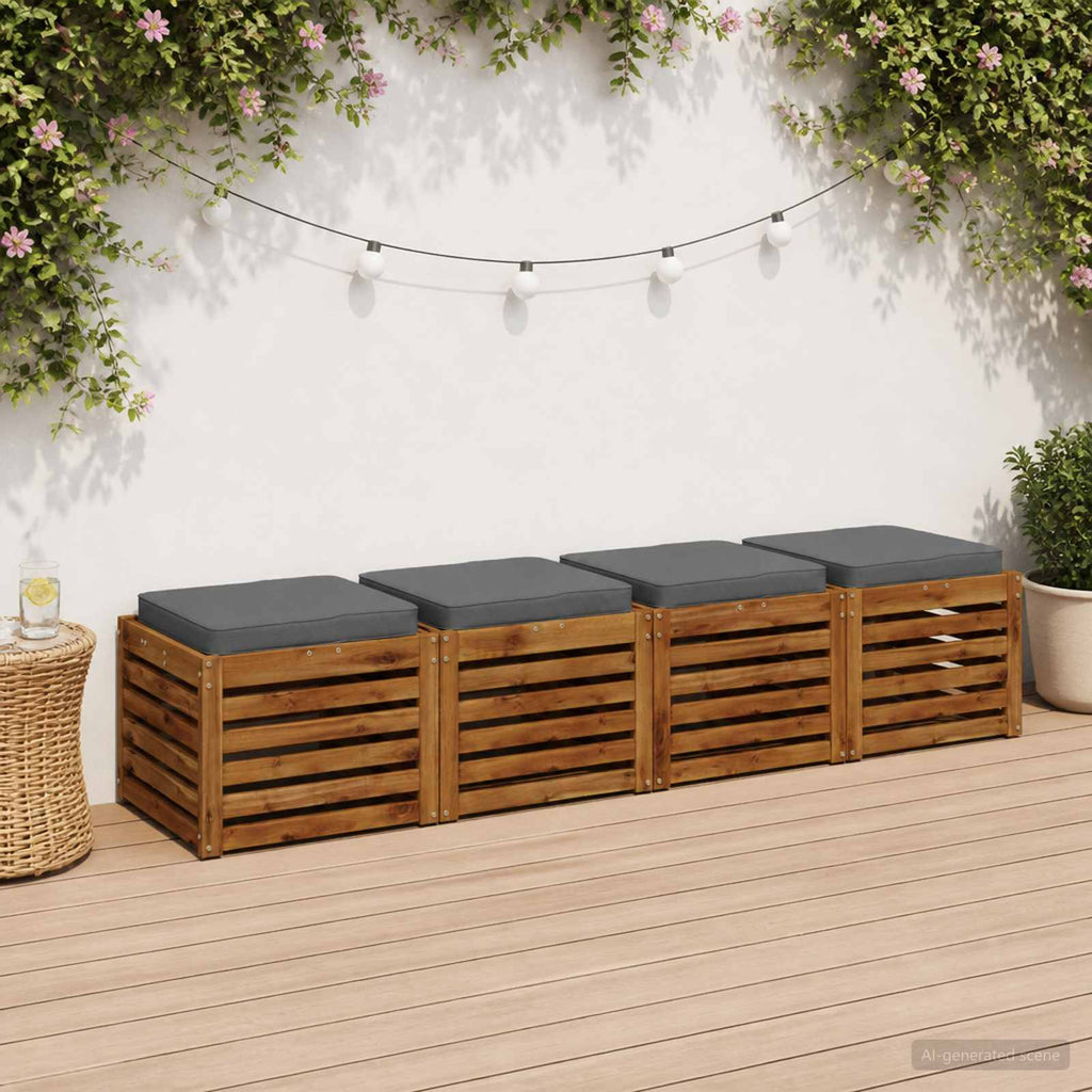 vidaXL Poduszki siedzące 4-częściowe VUGHT 4 pcs 100% poliester