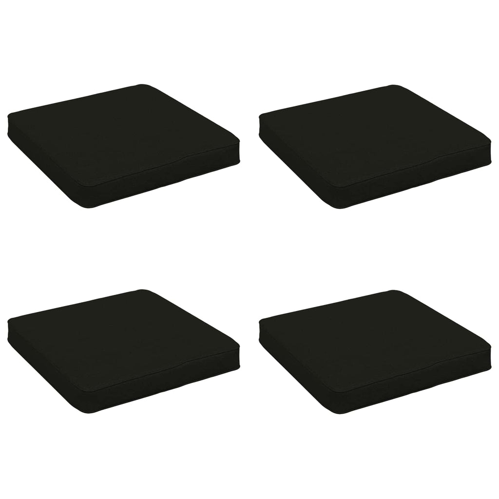vidaXL Poduszki siedzące 4-częściowe VUGHT 4 pcs 100% poliester Czarny