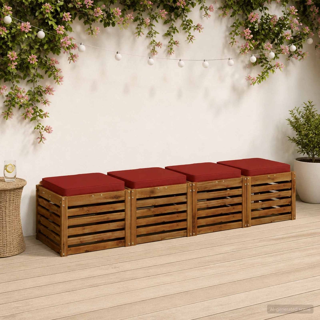 vidaXL Poduszki siedzące 4-częściowe VUGHT 4 pcs 100% poliester