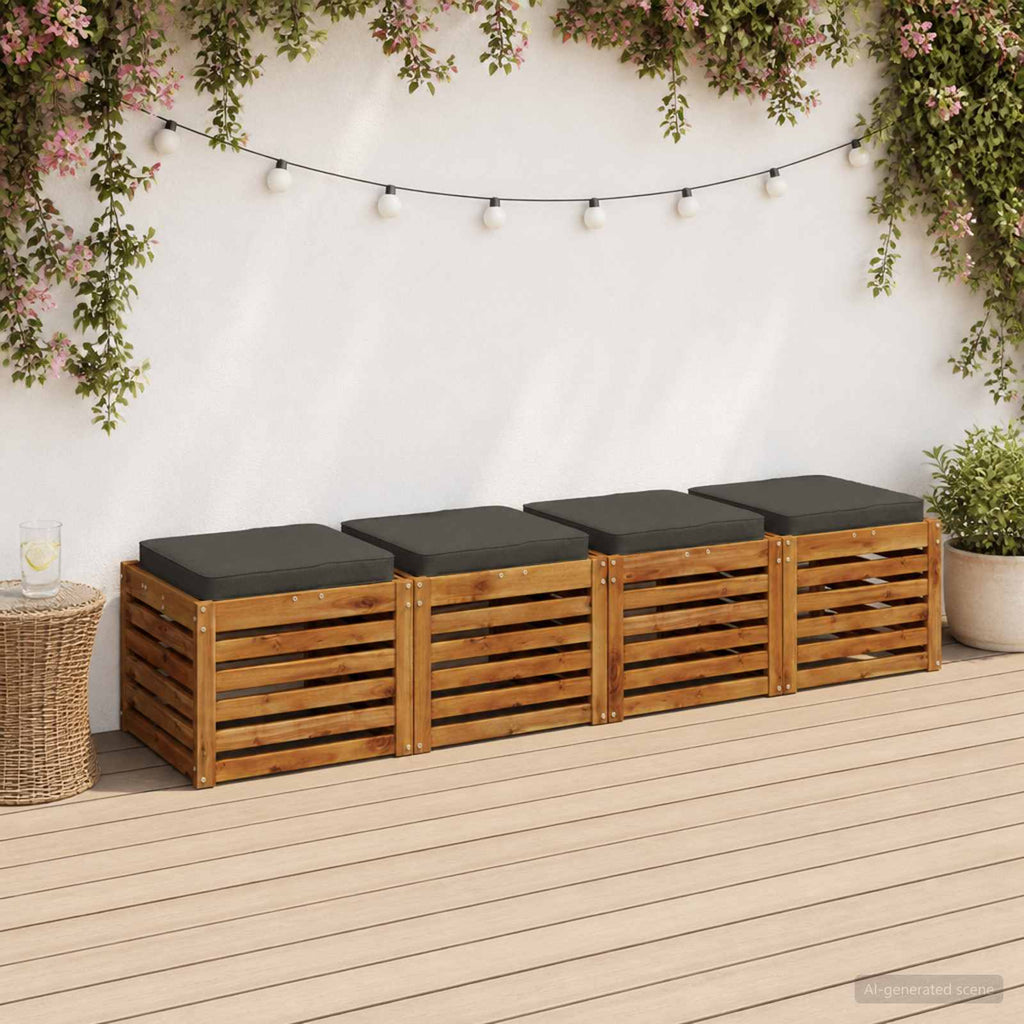 vidaXL Poduszki siedzące 4-częściowe VUGHT 4 pcs 100% poliester