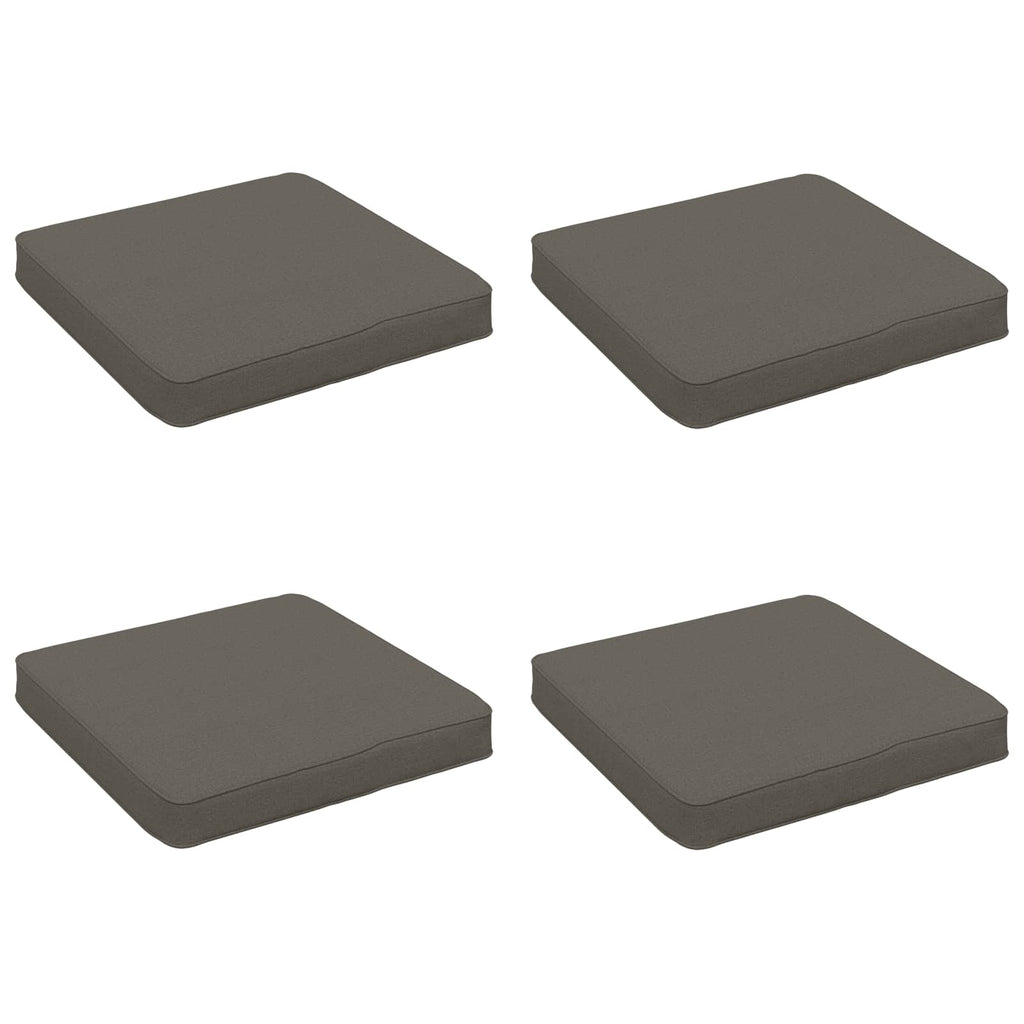 vidaXL Poduszki siedzące 4-częściowe VUGHT 4 pcs 100% poliester Szary