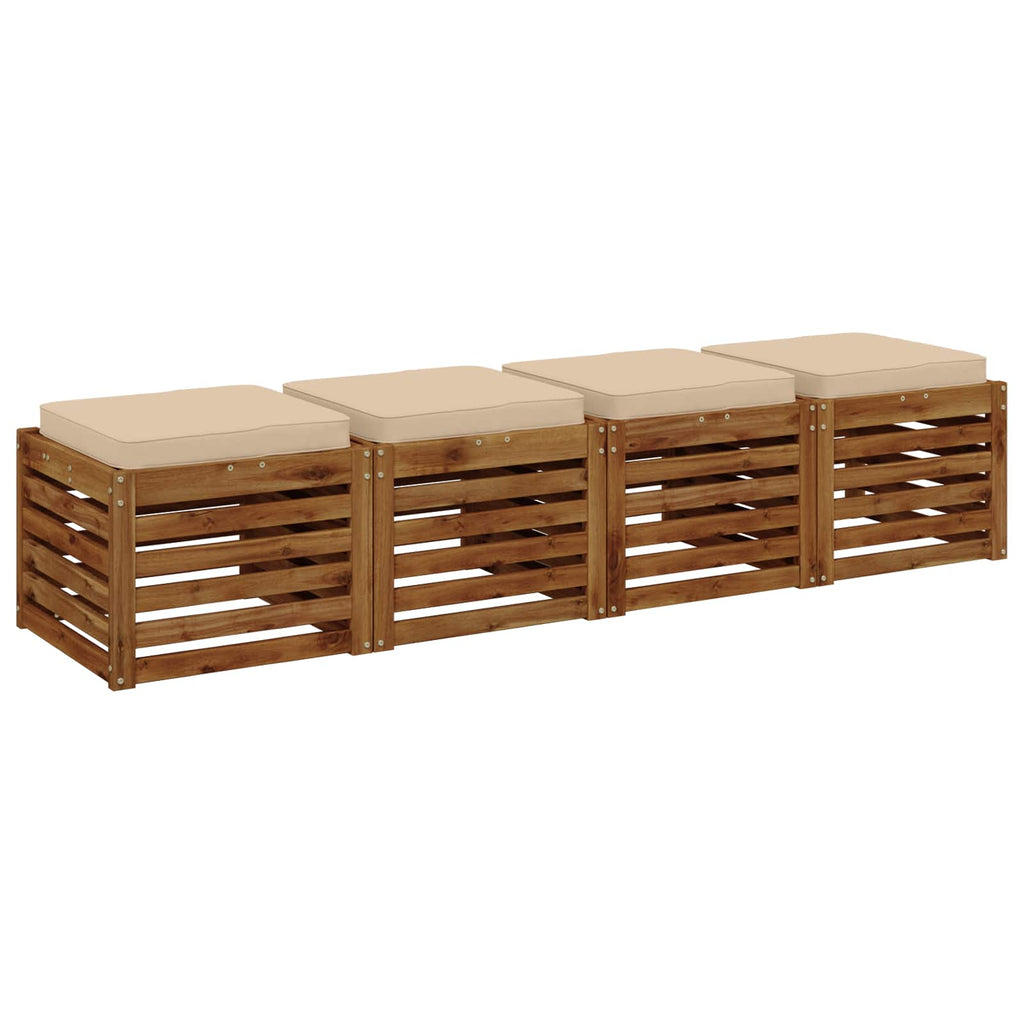 vidaXL Poduszki siedzące 4-częściowe VUGHT 4 pcs 100% poliester