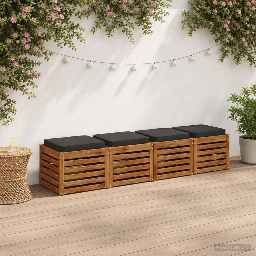 vidaXL Poduszki siedzące 4-częściowe VUGHT 4 pcs 100% poliester