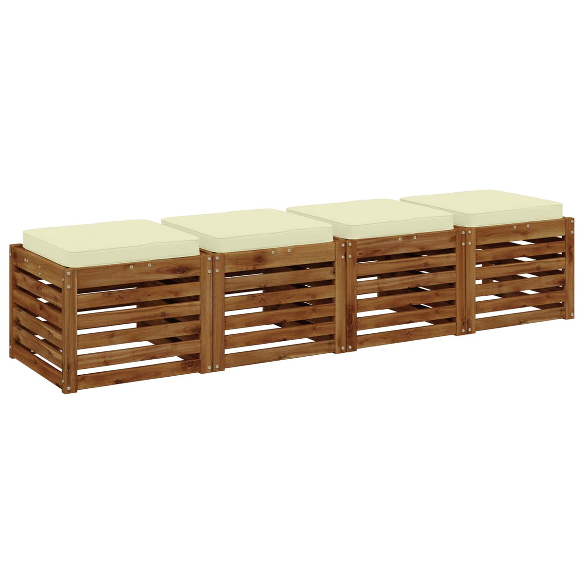 vidaXL Poduszki siedzące 4-częściowe VUGHT 4 pcs 100% poliester