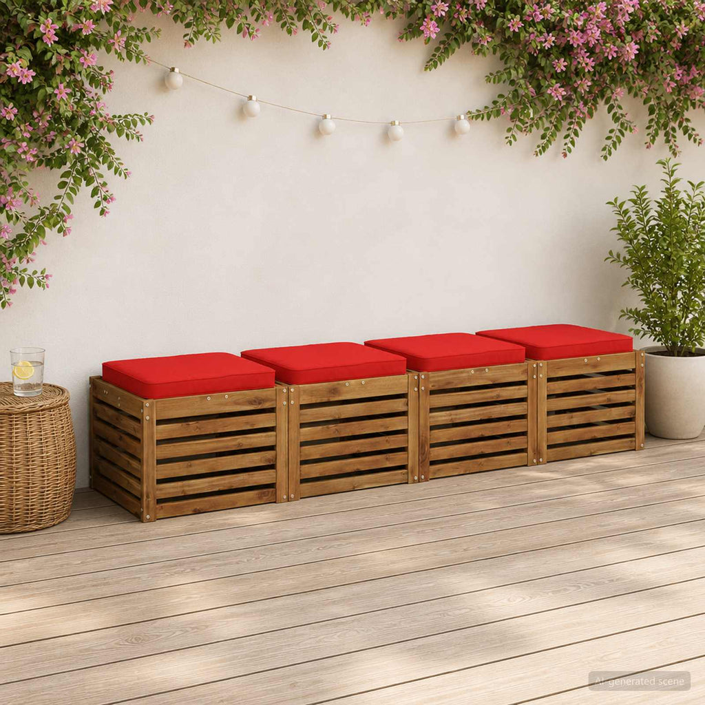 vidaXL Poduszki siedzące 4-częściowe VUGHT 4 pcs 100% poliester
