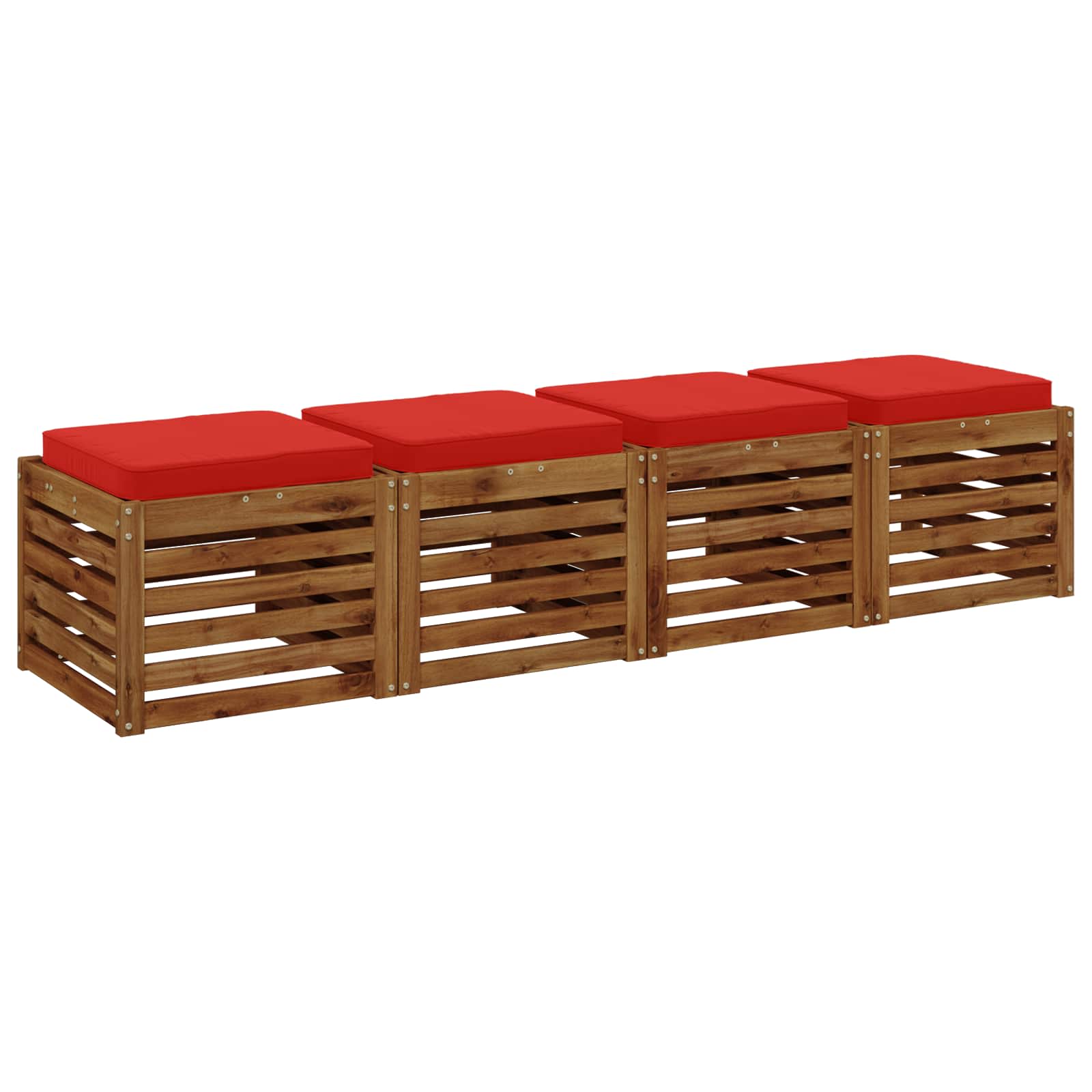 vidaXL Poduszki siedzące 4-częściowe VUGHT 4 pcs 100% poliester