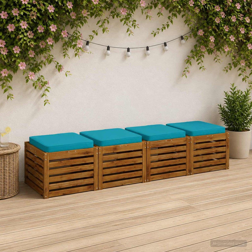 vidaXL Poduszki siedzące 4-częściowe VUGHT 4 pcs 100% poliester