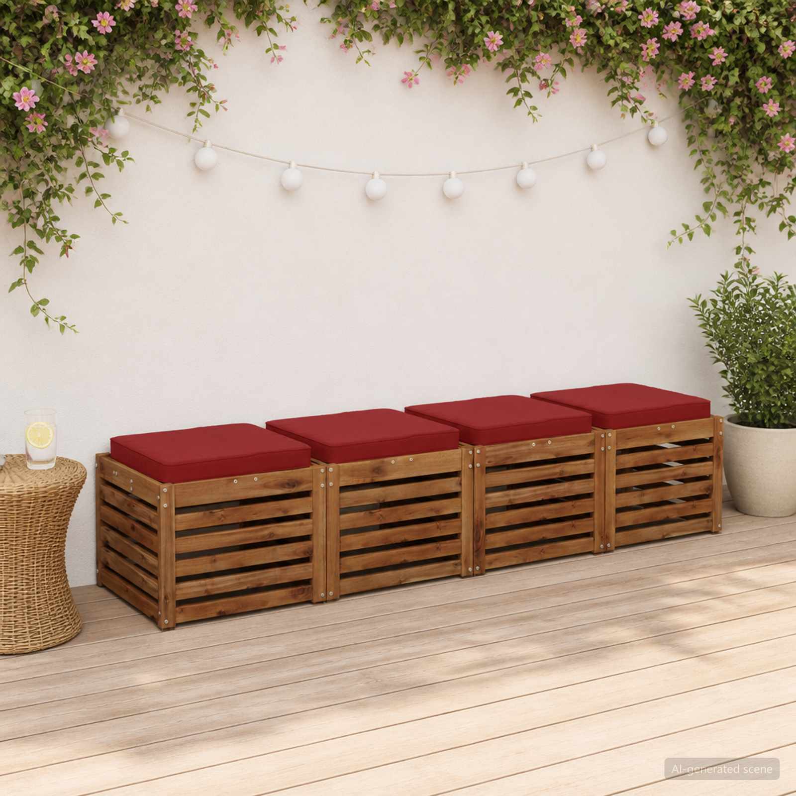 vidaXL Poduszki siedzące 4-częściowe VUGHT 4 pcs 100% poliester