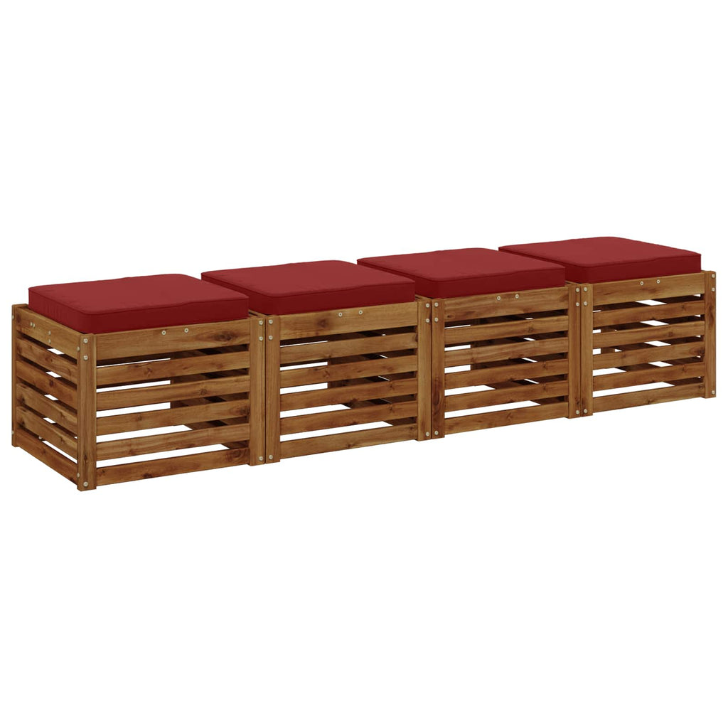 vidaXL Poduszki siedzące 4-częściowe VUGHT 4 pcs 100% poliester
