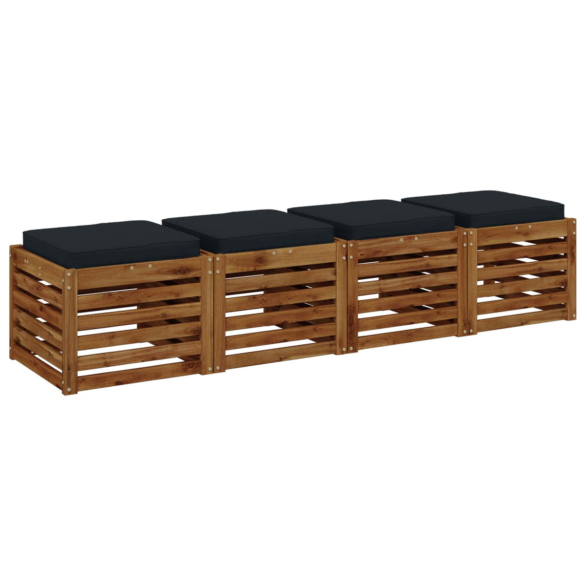 vidaXL Poduszki siedzące 4-częściowe VUGHT 4 pcs 100% poliester