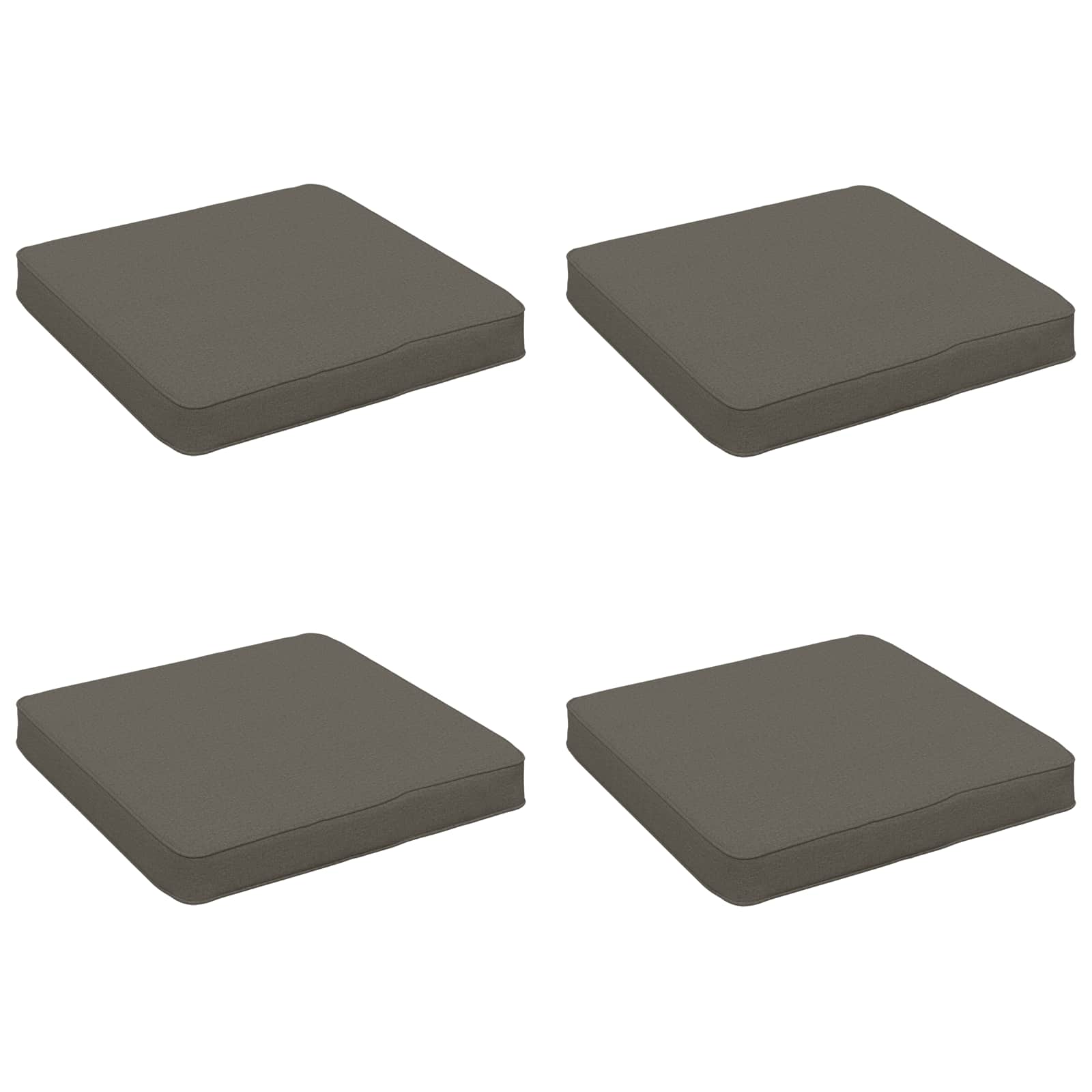 vidaXL Poduszki siedzące 4-częściowe VUGHT 4 pcs 100% poliester Szary
