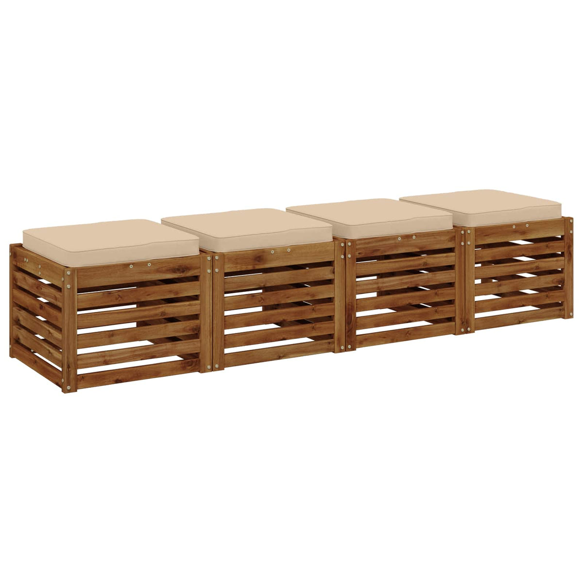 vidaXL Poduszki siedzące 4-częściowe VUGHT 4 pcs 100% poliester