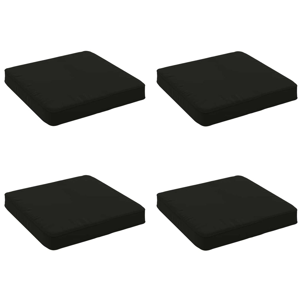 vidaXL Poduszki siedzące 4-częściowe VUGHT 4 pcs 100% poliester Czarny