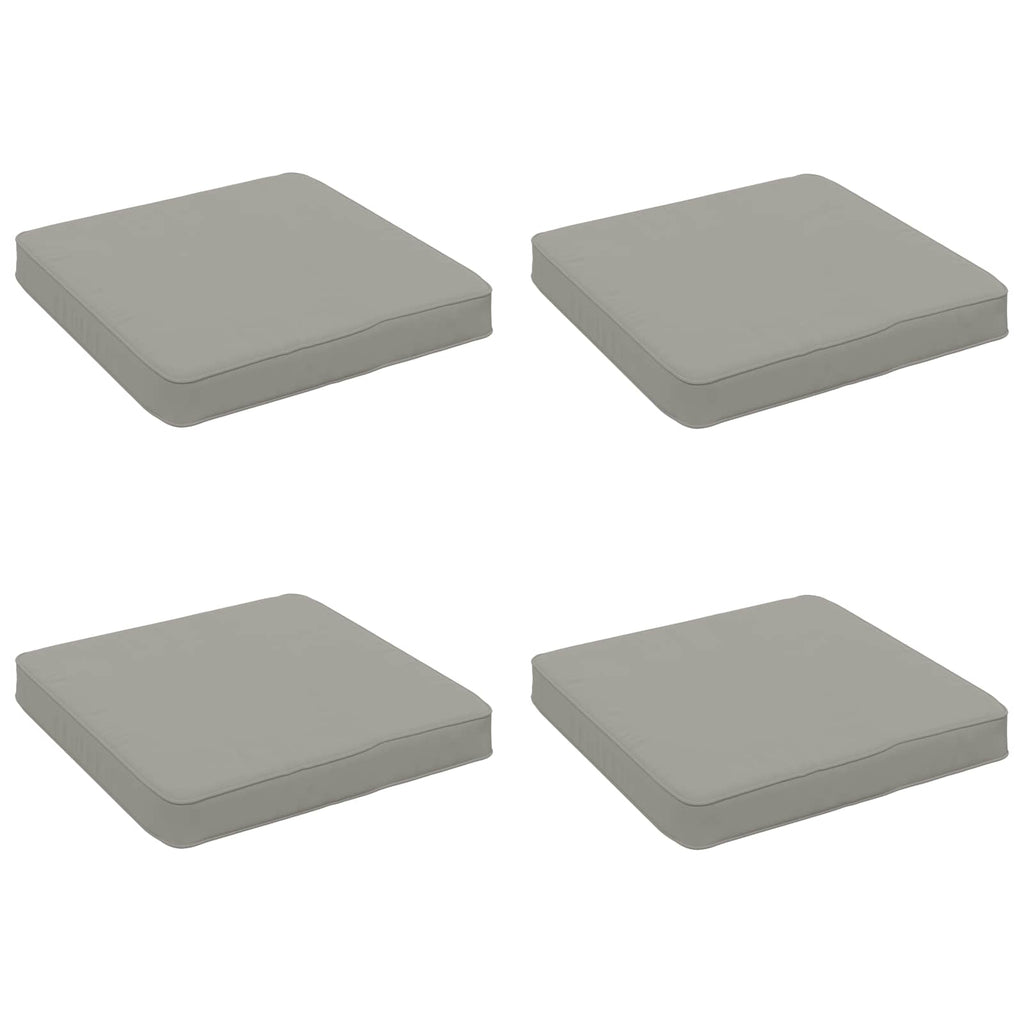 vidaXL Poduszki siedzące 4-częściowe VUGHT 4 pcs 100% poliester Szary