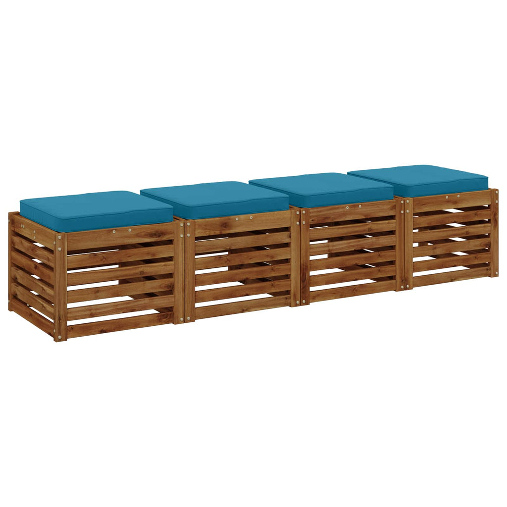 vidaXL Poduszki siedzące 4-częściowe VUGHT 4 pcs 100% poliester