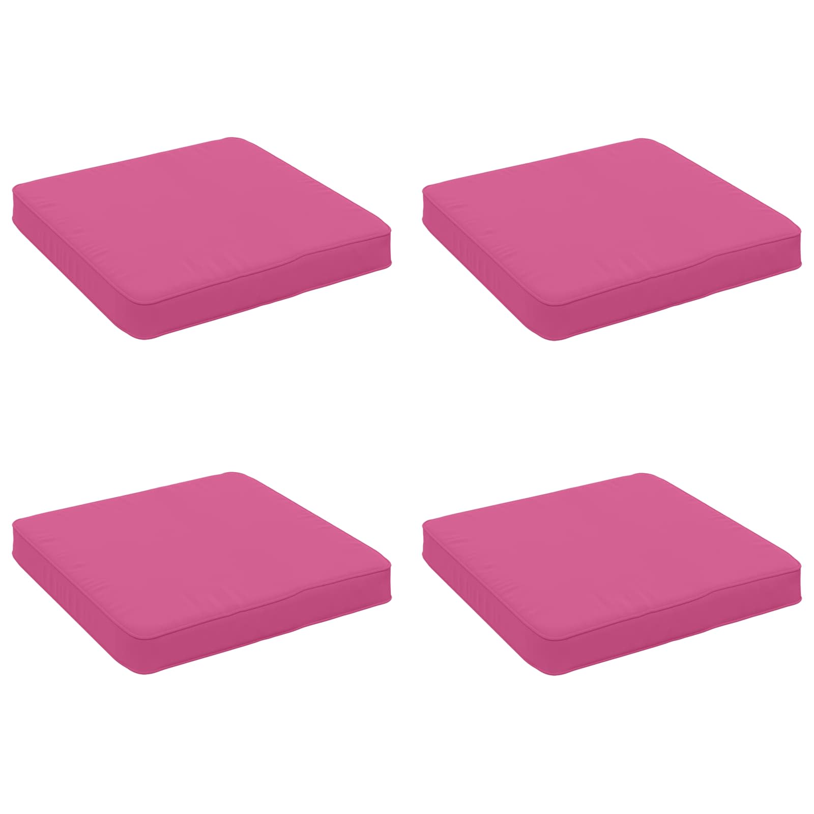 vidaXL Poduszki siedzące 4-częściowe VUGHT 4 pcs 100% poliester różowy