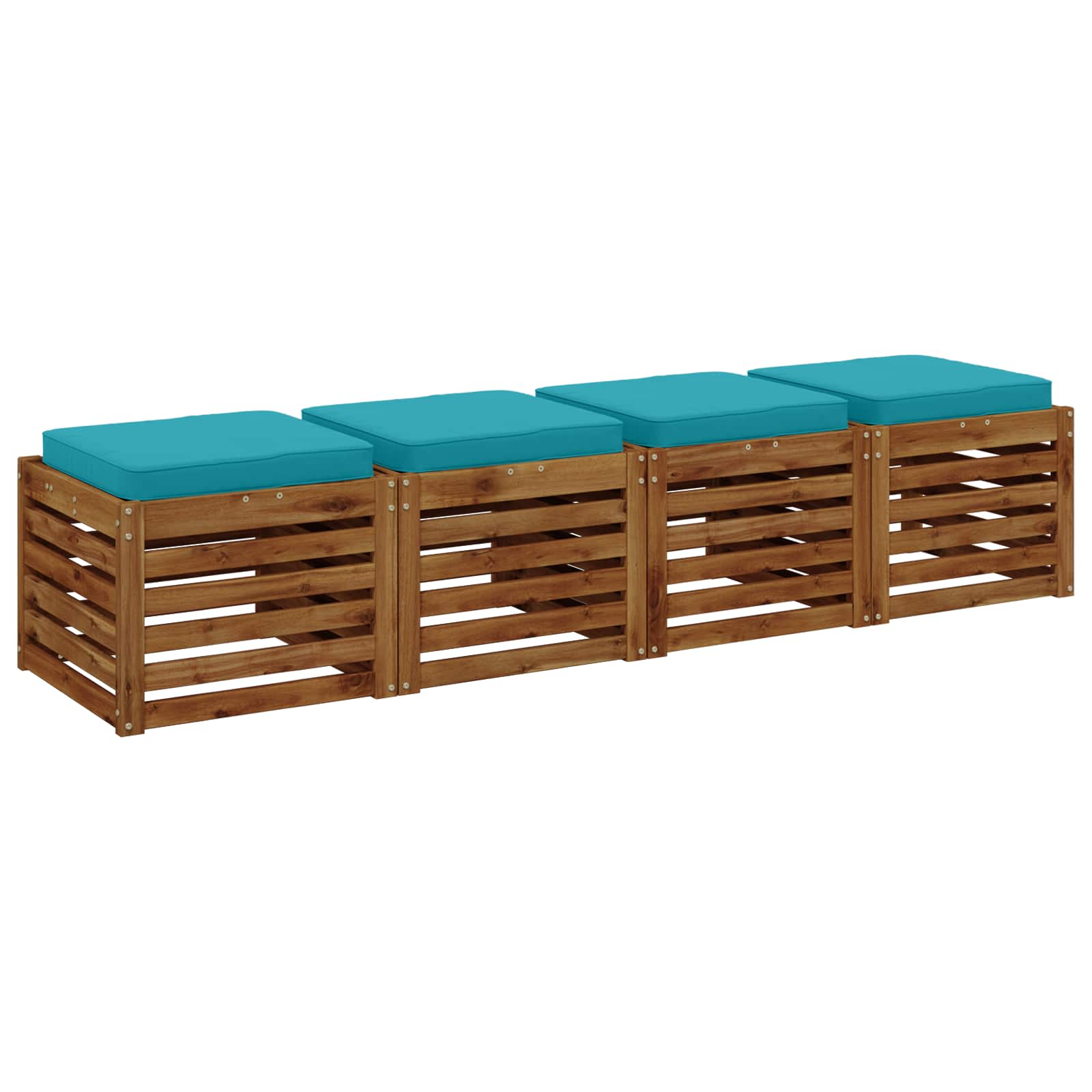 vidaXL Poduszki siedzące 4-częściowe VUGHT 4 pcs 100% poliester