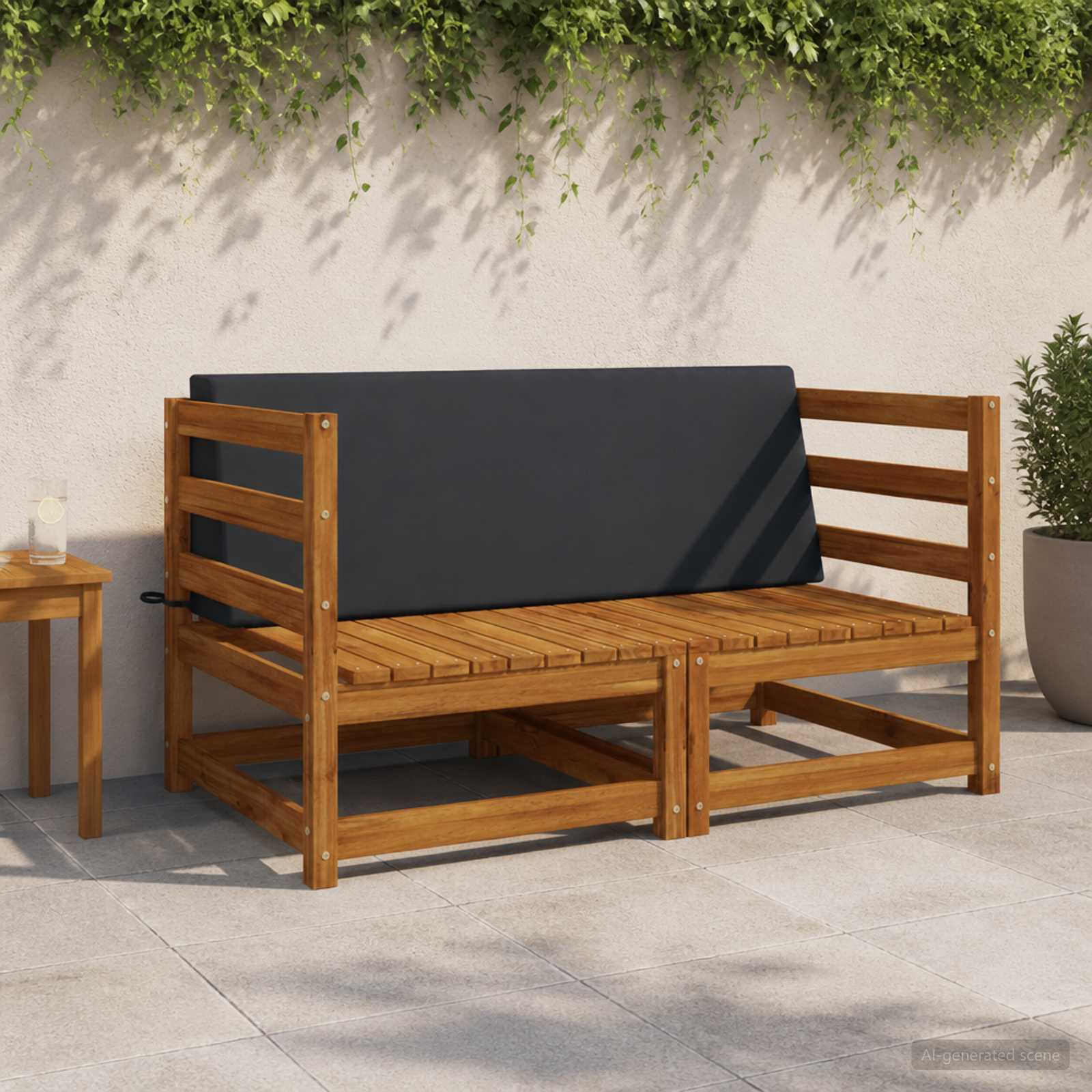 vidaXL Poduszka na oparcie SOEST 100% poliester granatowy