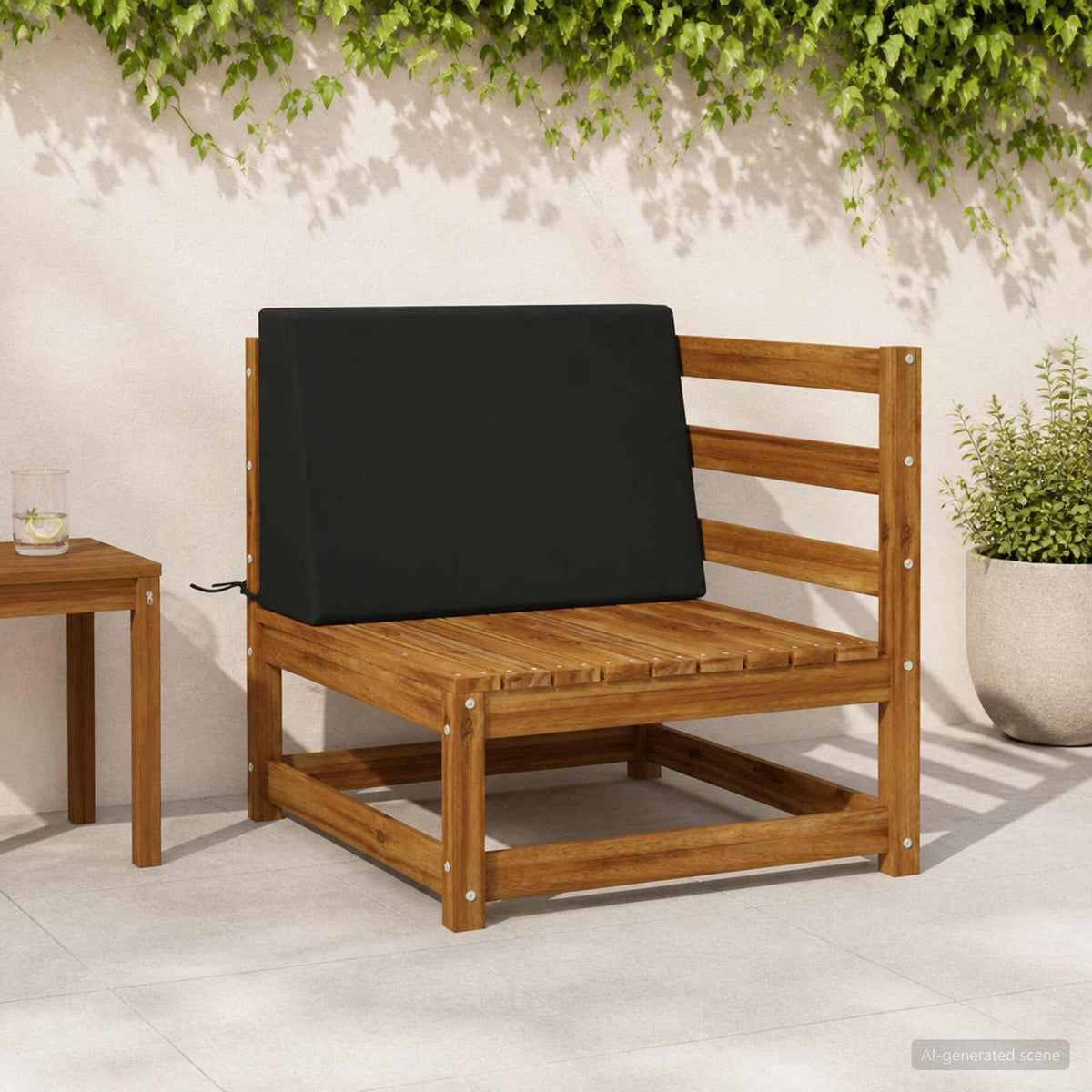 vidaXL Poduszka na oparcie SOEST 100% poliester Czarny 60 x 20 x 40 cm