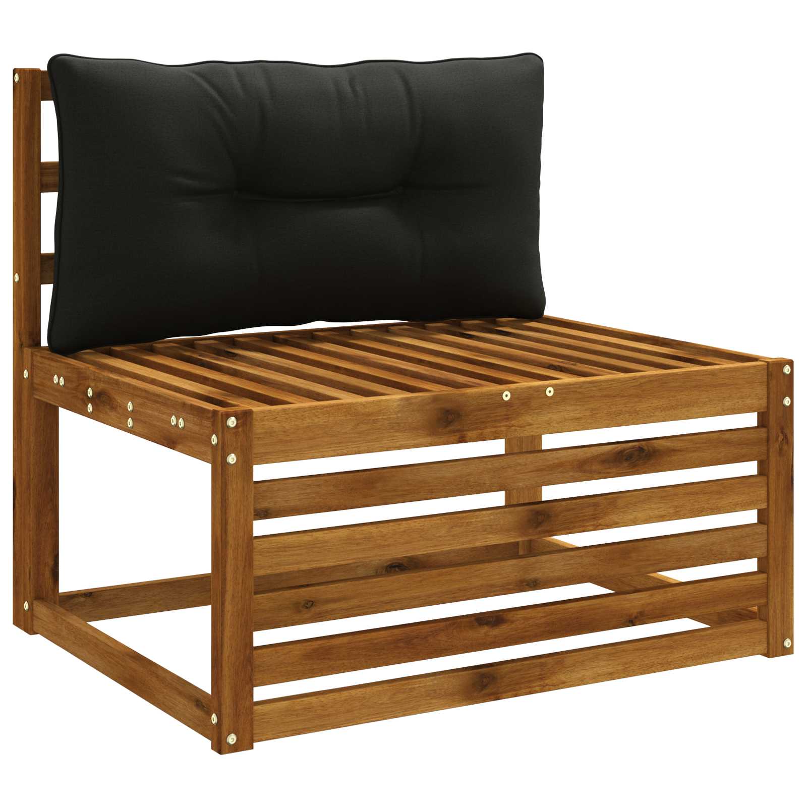 vidaXL Poduszka oparciowa PUTTEN 100% poliester Czarny 70 x 40 x 10 cm