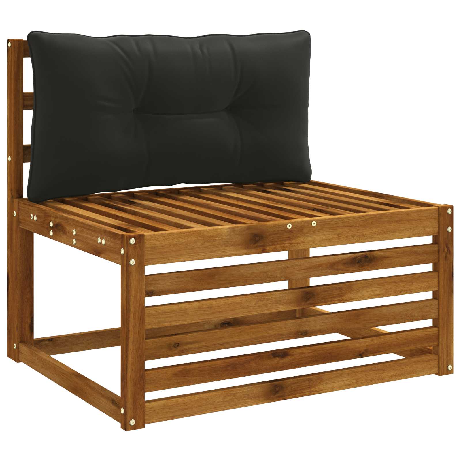 vidaXL Poduszka oparciowa PUTTEN 100% poliester Czarny 70 x 40 x 10 cm