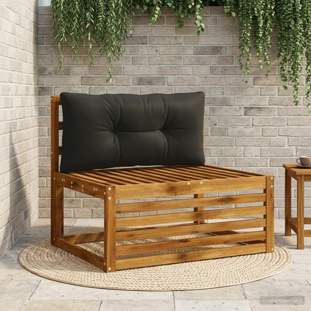vidaXL Poduszka oparciowa PUTTEN 100% poliester Czarny 80 x 40 x 10 cm