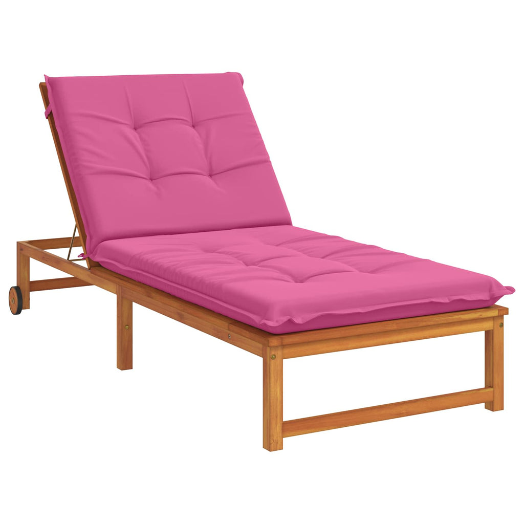 vidaXL Poduszka na leżak GEMERT 100% poliester różowy 190 x 90 x 9 cm